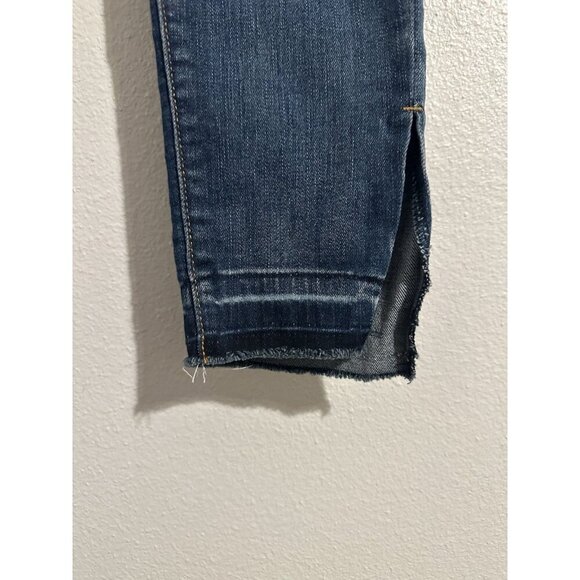 Judy Blue Women's Skinny Fit Jeans Size 1/25 Dark Wash Denim Stretch Raw Hem - Picture 4 of 15